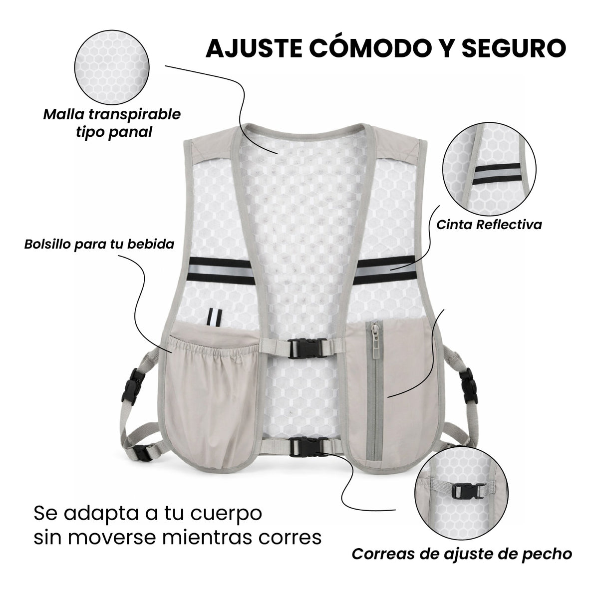Chaleco Mochila para Trotar Ajustable