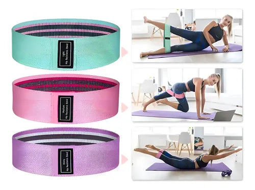 Bandas Elasticas De Tela Set x3 Unidades